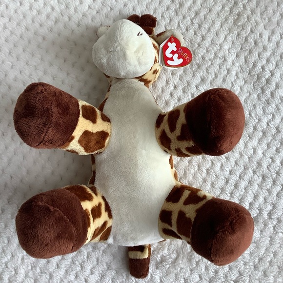 Ty Pluffies Collection Tiptop Plush Giraffe Stuffed Animal Toy w Hang Tag - Picture 5 of 15